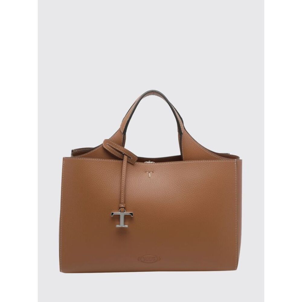 Tod's Hammered Leather Tote Bag With Double Handle And Shoulder Strap